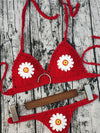 ZASUWA Female Flower Hand-knitted Bikini Set