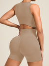 ZASUWA Female Seamless Hip-lift Scrunch Bum Short Tracksuit