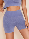 ZASUWA Female Frosted Seamless Spandex Gym Booty Shorts