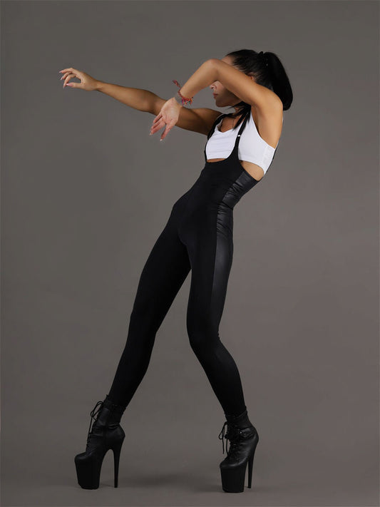 🖤ZASUWA Female PU Faux Leather Strap Overall