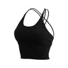 ZASUWA Female Solid Color Cross Back Shockproof Bras