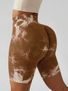ZASUWA Female Seamless Hot Tie-dye Skinny Shorts