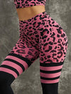 ZASUWA Female Leopard Print Hollow Out Halter Scrunch Bum Tracksuit