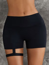 ZASUWA Female Unique Cut Out Pocket Mesh Scrunch Bum Spandex Gym Booty Shorts