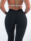 ZASUWA Female Scrunch Bum Deep V Back Leggings