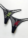 ZASUWA Female Scorpion Print Mesh Underwear