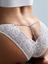 ZASUWA Female Lace Crystal Hollow Out Panties