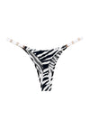 ZASUWA Female Metal Animal Print T-back Underwear
