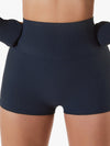 ZASUWA Female Solid Color Ribbed High-rise Spandex Gym Booty Shorts