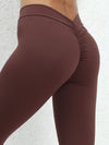 ZASUWA Female Scrunch Bum Deep V Back Leggings