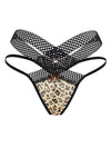 ZASUWA Female Leopard Print Sexy Lace Ultra-thin Thongs