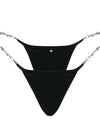ZASUWA  Female Heart Metal Waist Chain Solid Color T-back Thong