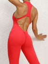 ZASUWA Female Zipper Backless Scrunch Bum Jumpsuit