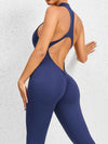 ZASUWA Female Zipper Backless Scrunch Bum Jumpsuit