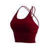 ZASUWA Female Solid Color Cross Back Shockproof Bras