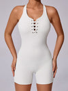ZASUWA Female Lace-up Cross Back Romper