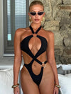ZASUWA Female Sexy Cutout Cross One Piece