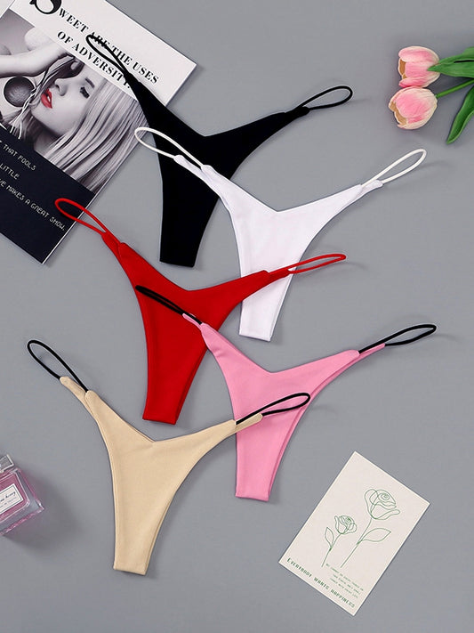 ZASUWA Female Solid Color T-back Panties