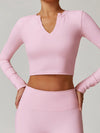 ZASUWA Female Sexy V Collar Long Sleeves