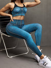ZASUWA Female Denim Pocket Cross Back Tracksuit