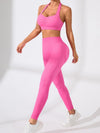ZASUWA Female Deep V Back Scrunch Bum Seamless Quick-dry Tracksuit