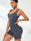 ZASUWA Female Denim Cutout Scrunch Bum Romper