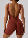ZASUWA Female Hollow Out U Back High-Support Scrunch Bum Romper