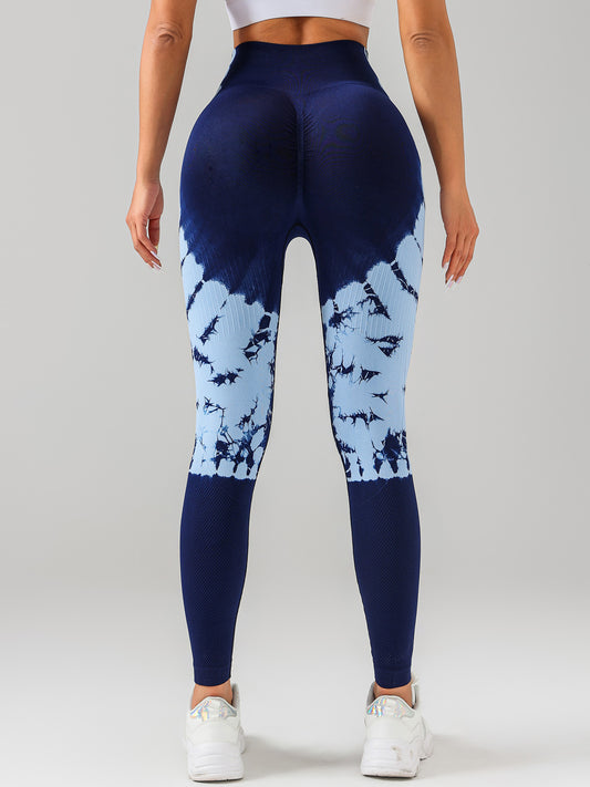 ZASUWA Female Hot Tie-dye Scrunch Bum Leggings