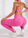 ZASUWA Female Deep V Back Scrunch Bum Seamless Quick-dry Tracksuit