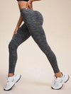 ZASUWA Female Deep V Back Scrunch Bum Seamless Leggings
