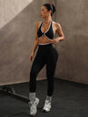 ZASUWA Female Contrast Color Fitness Set Scrunch Bum Sportswear