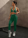 ZASUWA Female Contrast Color Fitness Set Scrunch Bum Sportswear