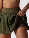 ZASUWA Female Pleated 2 In 1 Cross Back Tennis Skirts Suits