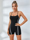 Gestreifter kurzer Overall