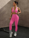 ZASUWA Female Contrast Color Fitness Set Scrunch Bum Sportswear