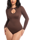 ZASUWA Female Cutout Seamless Long-Sleeve Sexy Tight Shapewear Bodysuits