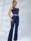 ZASUWA Female Faux Denim Quick Flare Tracksuit