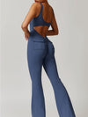 ZASUWA Female Sexy Cutout Pocket Flare Booty Cargo Jumpsuit