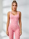 Leopard Print Backless Jumpsuit
