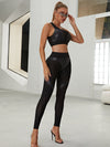 🖤ZASUWA Female Fly-Eye Fishnet Breathable Booty Tracksuit