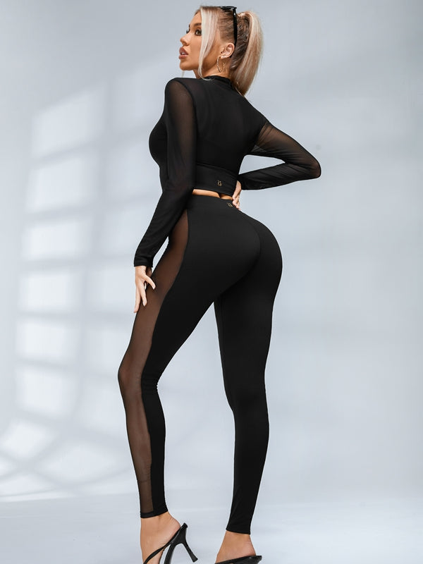 Sexy Sheer Mesh Tracksuit