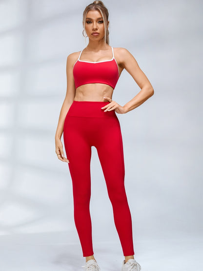 Big Heart Shape Cross Back Tracksuit