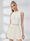Zipper Backless Tennis Dress