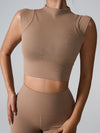 ZASUWA Female Solid Color Basic Must-have Cropped Short Sleeves