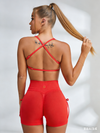 Cross Back Folds Short Suit