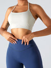 ZASUWA Female Solid Color Backless Cross Back Sports Bras