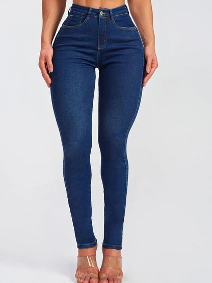 Sexy Denim Elastic Tight Pocket Cargo Leggings
