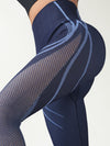 ZASUWA Female Sexy Fishnet Contrast Color Print Leggings