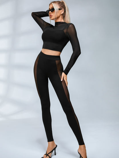 Sexy Sheer Mesh Tracksuit