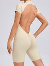 ZASUWA Female Backless Scrunch Bum Zipper Romper
